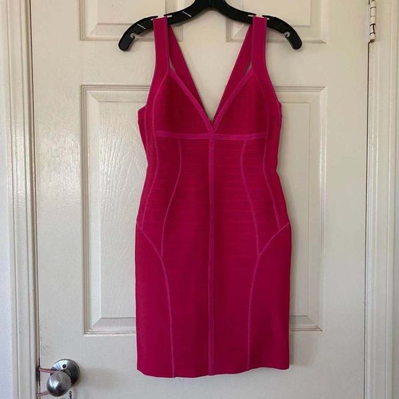NWOT Hervé Léger Angelica Cocktail Dress Size M - Picture 6 of 9